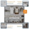 Guarda-roupa Casal 8 Portas 2 Gavetas 2 Basculante Rubi Yescasa - 5