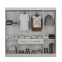 Ver imagem 2 de Guarda-Roupa Casal 8 Portas 2 Gavetas 2 Basculantes Rubi Yescasa Branco