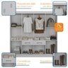 Guarda-roupa Casal 8 Portas 2 Gavetas 2 Basculante Rubi Yescasa - 5