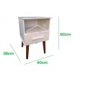 Ver imagem 5 de Kit C/ 02 Criado Mudo Retrô 1 Gaveta Branco ROMAR 55 Preto