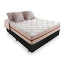 Ver imagem 1 de Cama Box Queen Bipartido + Colchão de Molas Ensacadas - Anjos - Classic - 158x198x61cm - Preto