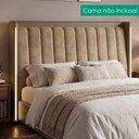 Ver imagem 2 de Cabeceira Casal 140 cm Lumina LED com Frame Veludo Tca 312 Corino Tcs 729 Peer
