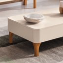 Ver imagem 4 de Mesa de Centro Sala Lissia 100 cm Organica Pés em Madeira Maciça H01- D'Rossi