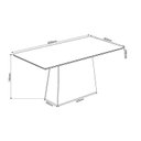 Ver imagem 4 de Mesa de Jantar Retangular Sylk com 8 Cadeiras Madeira Maciça Vegas Yescasa Cinza/Mel/Grafite