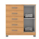 Ver imagem 5 de Cômoda Sapateira 1 Porta 5 Gavetas Zurique com Pés