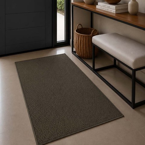 Tapete Sisal Sala Quarto Antiderrapante Riviere 0,50x0,80m:Loire Verde