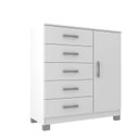 Ver imagem 3 de Cômoda Sapateira 1 Porta 5 Gavetas Zurique com Pés