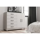 Ver imagem 2 de Cômoda 2 Portas 5 Gavetas Black com Pés