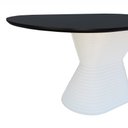 Ver imagem 5 de Mesa de Jantar Apollo Tampo Oblongo 180x90cm Branco/Preto