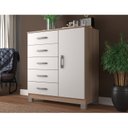 Ver imagem 2 de Cômoda Sapateira com Pés 1 Porta 5 Gavetas Zurique