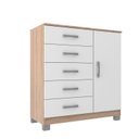 Ver imagem 3 de Cômoda com Sapateira 5 Gavetas e 1 Porta Zurique Branco/Demolição