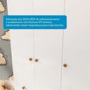 Ver imagem 5 de Quarto de Bebê com Guarda Roupas 3 Portas e Berço com Rodízio Mimo 100% MDF Branco/Brilho/Amêndoa