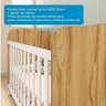 Quarto de Bebê com Guarda Roupas 3 Portas e Berço com Rodízio Mimo 100% Mdf - 9