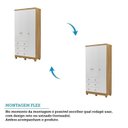 Ver imagem 6 de Quarto de Bebê Guarda-Roupa 3 Portas e Berço Mimo 100% MDF Espresso Móveis Branco Brilho/Amêndoa