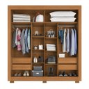 Ver imagem 2 de Guarda Roupa Casal Titanium 2 Portas de Correr 4 Gavetas Bege/Cinamomo/Areia