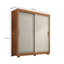 Ver imagem 4 de Guarda Roupa Casal Titanium 2 Portas de Correr 4 Gavetas Bege/Cinamomo/Areia