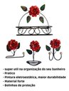 Ver imagem 2 de Kit 4 Peças Organizadores para Banheiro:vermelho