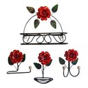 Ver imagem 1 de Kit 4 Peças Organizadores para Banheiro:vermelho