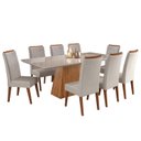 Ver imagem 2 de Mesa de Jantar Retangular Sylk com 8 Cadeiras Madeira Maciça Vegas