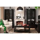 Ver imagem 3 de Estante Livreiro c iluminação 2 Portas 1Gaveta Ditália E-954 cor:preto