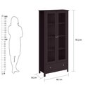 Ver imagem 7 de Estante Livreiro c iluminação 2 Portas 1Gaveta Ditália E-954 cor:preto