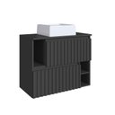 Ver imagem 5 de Conjunto para Banheiro Gabinete Suspenso 75cm 2 Portas com Cuba e Espelheira Ripada Luiza