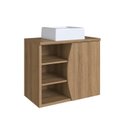 Ver imagem 6 de Conjunto para Banheiro Gabinete Supenso 70cm com Cuba e Espelheira 1 Porta 3 Nichos Laura