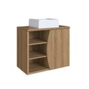 Ver imagem 6 de Conjunto para Banheiro Gabinete Supenso 70cm com Cuba e Espelheira 1 Porta 3 Nichos Laura