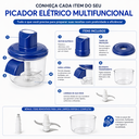 Ver imagem 3 de Descascador Elétrico Multifuncional para Cozinha (Azul)