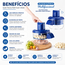 Ver imagem 2 de Descascador Elétrico Multifuncional para Cozinha (Azul)