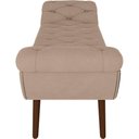 Ver imagem 5 de Kit Cabeceira Cama Box Casal 140cm Madrid com Puff Recamier Santorini Veludo Bege