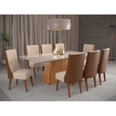 Ver imagem 1 de Mesa de Jantar Retangular Splendore com 8 Cadeiras Madeira Maciça Topazio