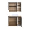 Conjunto para Gabinete Suspenso 80cm com Cuba e Espelheira 3 Portas e Nicho Cecília - 3