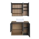 Ver imagem 3 de Conjunto para Banheiro Gabinete Suspenso 80cm com Cuba e Espelheira 3 Portas e Nicho Cecília