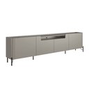 Ver imagem 2 de Rack New Bend 260 cm Porta Lisa Incolar Grigio com Pé Preto
