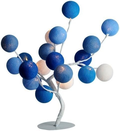 Luminária de Mesa Árvore de Luz Estilo Bonsai com Bolinhas Bivolt (tons de Azul) - 2