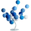 Ver imagem 1 de Luminária de Mesa Árvore de Luz Estilo Bonsai com Bolinhas Bivolt (tons de Azul)