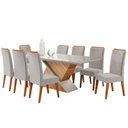 Ver imagem 1 de Mesa de Jantar Retangular Pipa com 8 Cadeiras Madeira Maciça Vegas 