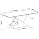 Ver imagem 7 de Mesa de Jantar Retangular Pipa com 8 Cadeiras Madeira Maciça Vegas Yescasa Bege/Mel/Marfim/Off Whit