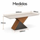 Ver imagem 4 de Mesa de Jantar Retangular Pipa com 8 Cadeiras Madeira Maciça Vegas Yescasa Bege/Mel/Marfim/Off Whit