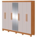 Ver imagem 2 de Guarda-roupa Lopas Andara Soft com Espelho 8 Portas 4 Gavetas