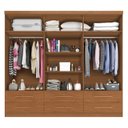 Ver imagem 4 de Guarda Roupa Casal Maximus Plus 6 Portas de Bater 6 Gavetas Marrom/Cinamomo