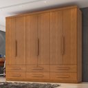 Ver imagem 6 de Guarda Roupa Casal Maximus Plus 6 Portas de Bater 6 Gavetas Marrom/Cinamomo