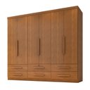 Ver imagem 2 de Guarda Roupa Casal Maximus Plus 6 Portas de Bater 6 Gavetas Marrom/Cinamomo