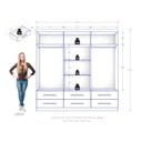 Ver imagem 5 de Guarda Roupa Casal Maximus Plus 6 Portas de Bater 6 Gavetas Bege/Cinamomo/Areia