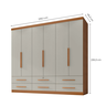Guarda Roupa Casal Maximus Plus 6 Portas de Bater 6 Gavetas  - 3