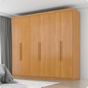 Ver imagem 1 de Guarda Roupa Casal Evidence Plus 6 Portas de Bater 4 Gavetas Marrom/Cinamomo