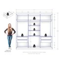 Ver imagem 4 de Guarda Roupa Casal Evidence Plus 6 Portas de Bater 4 Gavetas Bege/Cinamomo/Areia