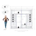 Ver imagem 4 de Guarda Roupa Casal Coliseu 2 Portas de Correr 6 Gavetas Marrom/Cinamomo