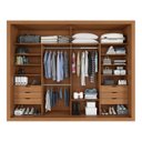Ver imagem 3 de Guarda Roupa Casal Coliseu 2 Portas de Correr 6 Gavetas Bege/Cinamomo/Areia
